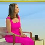 Regina Merson’s pink pearl embellished dress on Tamron Hall Show