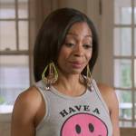 Renee’s Have a Nice Day emoji tank top on Run the World