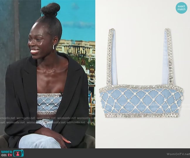 Retrofete Jezebel Top worn by Athing Mu on Access Hollywood