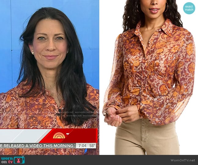 Rococo Sand Lar Top worn by Dr. Natalie Azar on Today