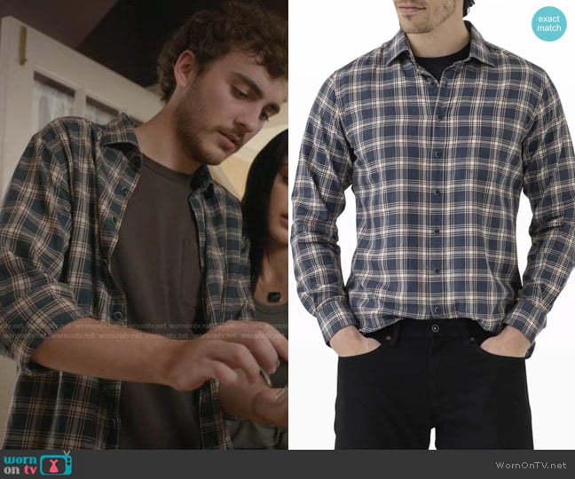 Rodd and Gunn Long Sleeve Sports Fit Plaid Shirt worn by Cal (Ty Doran) on Manifest