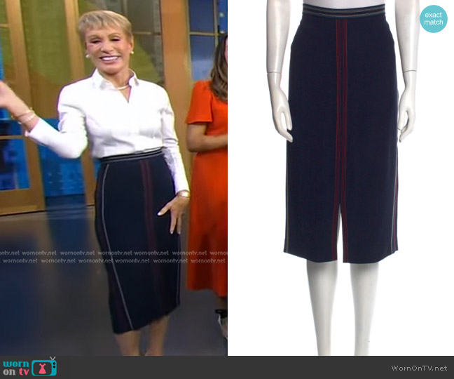 Roland Mouret Knee Length Pencil Skirt worn by Barbara Corcoran on Good Morning America