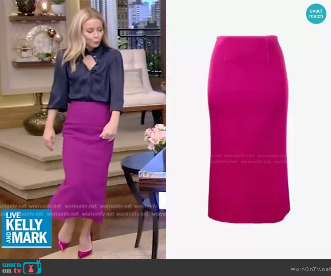 Roland Mouret Salway Skirt worn by Kelly Ripa on Live with Kelly and Mark