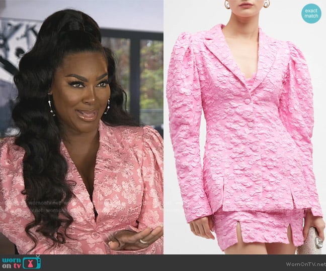 WornOnTV: Kenya’s floral textured confessional blazer on The Real ...