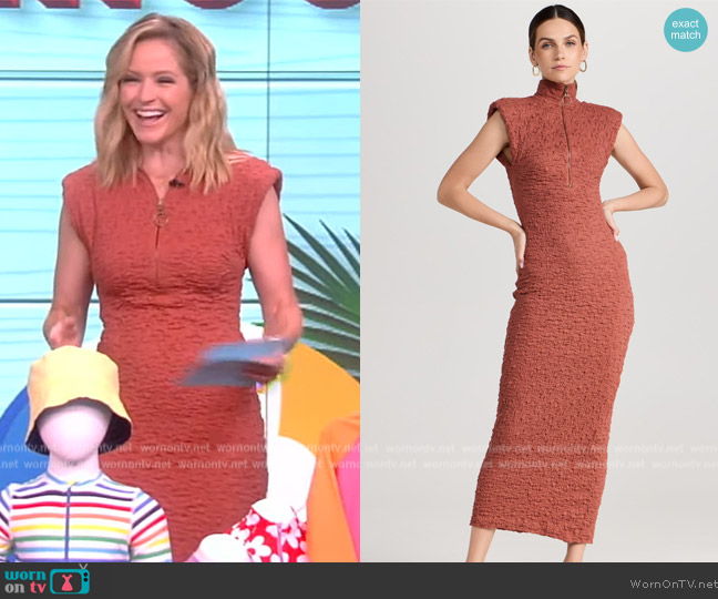 Sabina Musayev Nostalgia Dress worn by Sara Haines on The View