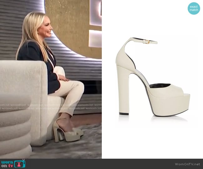 Saint Laurent Jodie Platform High Heel Sandals worn by Shannon Beador on E! News