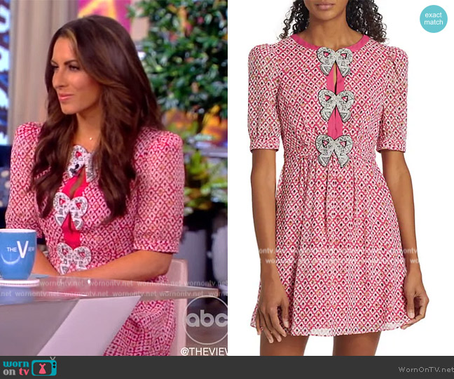WornOnTV: Alyssa’s pink bow embellished dress on The View | Alyssa ...