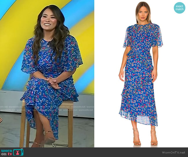 Saloni Vida Dress in Cobalt Patchouli worn by Dr. Sandra Lee on Today