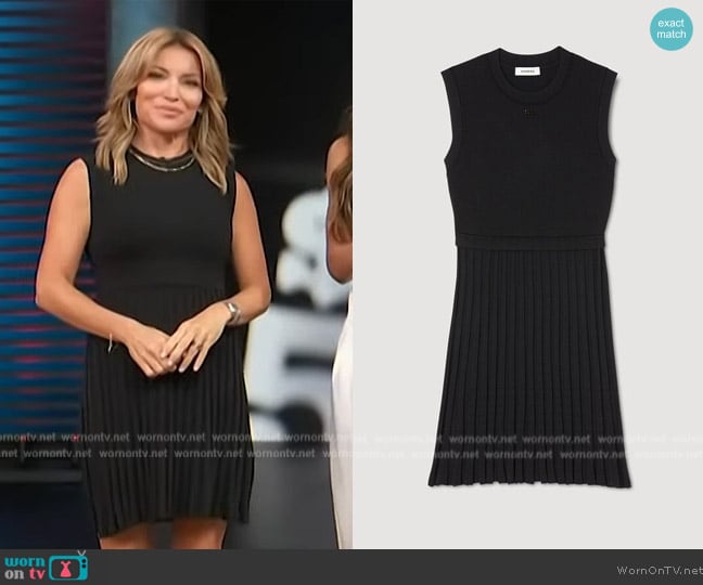 Sandro Knitted Dress worn by Kit Hoover on Access Hollywood