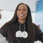 Sanya’s black cropped hoodie on The Real Housewives of Atlanta