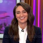 Sara Bareilles’s navy blazer on CBS Mornings