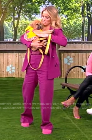 Sara's purple double breasted blazer on The View