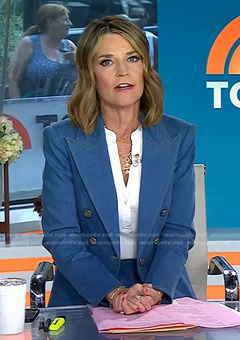 Savannah’s denim blazer and pants on Today