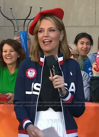 Savannah’s navy Team USA track jacket  on Today