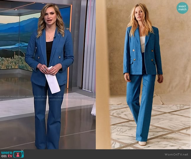 Sezane Christie Jacket and Dan Trousers worn by Ellison Barber on NBC News Daily