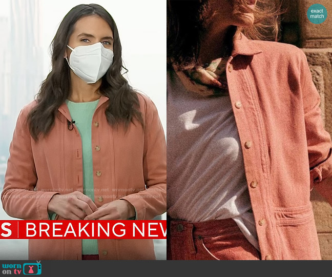 Sezane Will Jacket worn by Lilia Luciano on CBS Mornings