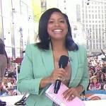 Sheinelle’s green pant suit on Today