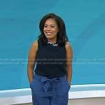 Sheinelle’s chambray tie waist pants on Today