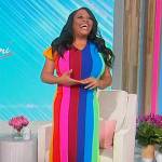 Sherri’s multicolored stripe dress on Sherri