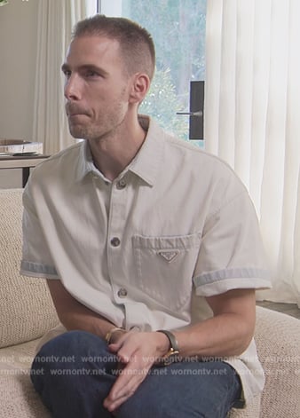 Simon’s short sleeve Prada logo shirt on The Kardashians