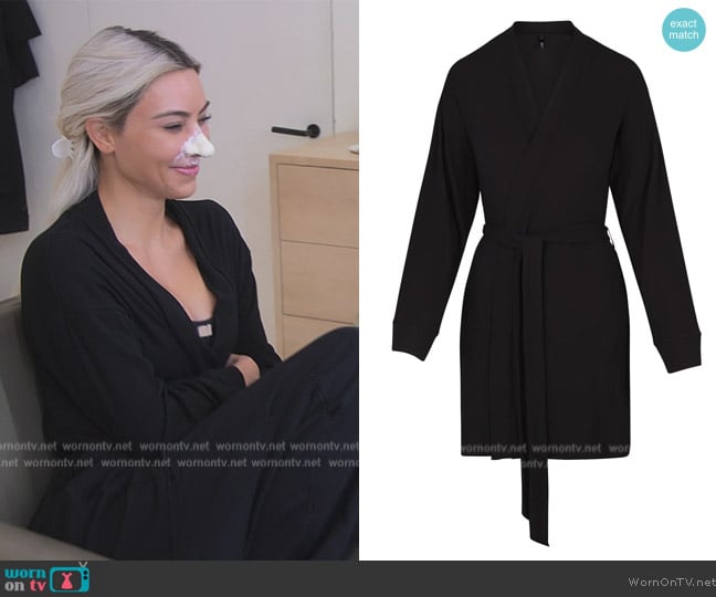 Skims Soft Lounge Robe worn by Kim Kardashian (Kim Kardashian) on The Kardashians