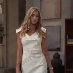 Sloan’s white double breasted sheath dress on Days of our Lives