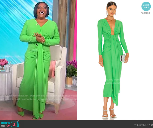 WornOnTV: Sherri’s green drape front dress on Sherri | Sherri Shepherd ...