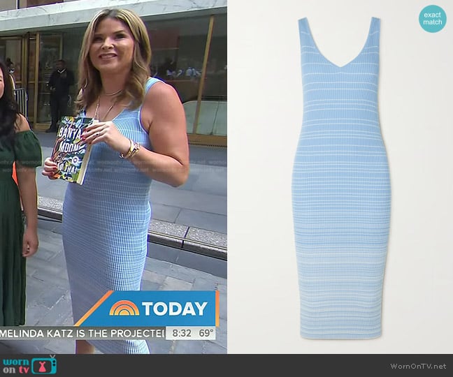 Staud Dana Rib Knit Midi Dress worn by Jenna Bush Hager on Today