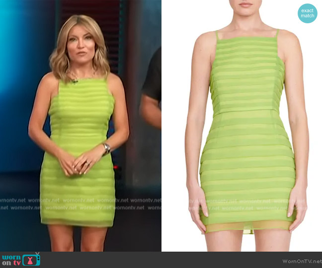 Staud Jacob Halter Neck Dress worn by Kit Hoover on Access Hollywood