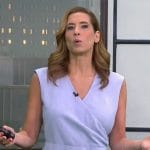 Stephanie Abrams’ light blue cross front dress on CBS Mornings