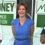 Stephanie Ruhle’s blue belted v-neck dress on Today