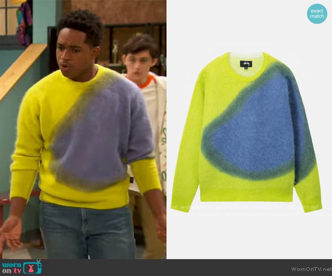 Stussy Brushed Dot Sweater worn by Booker Baxter (Issac Ryan Brown) on Ravens Home