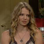 Summer’s floral lace-trim tank top on The Young and the Restless