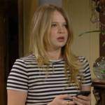 Summer’s striped top on The Young and the Restless