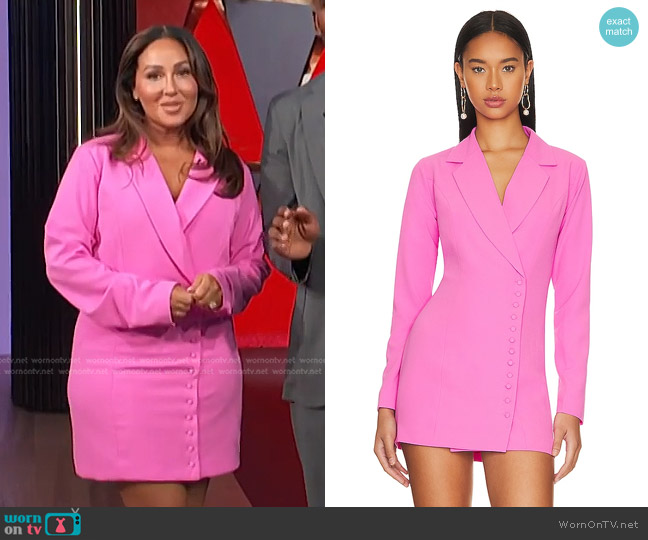 Superdown Armida Button Blazer Dress worn by Adrienne Houghton on E! News