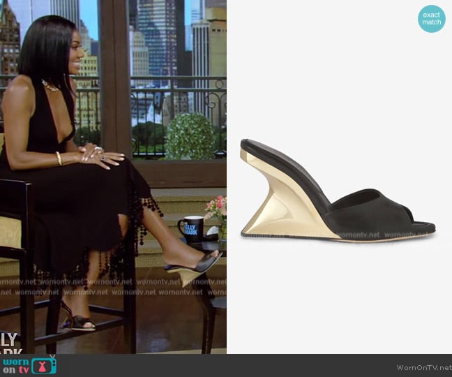 Tamara Mellon Surreal Mule worn by Gabrielle Union on Live with Kelly and Mark