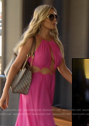 Tamra's pink cutout dress on The Real Housewives of Orange County