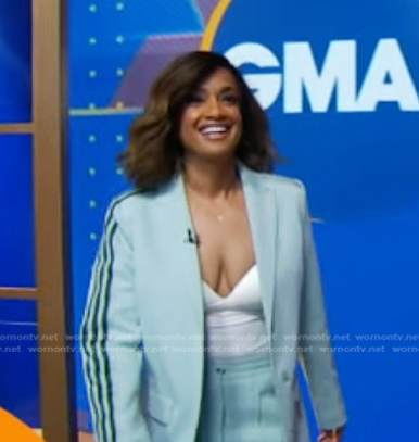 Tammy Townsend's side stripe pant suit on Good Morning America