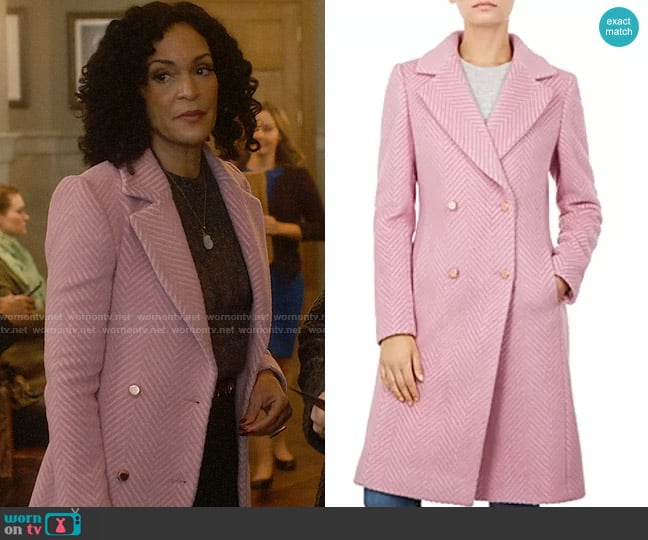 Ted Baker Saffra Coat worn by Francey (Rosa Arredondo) on So Help Me Todd