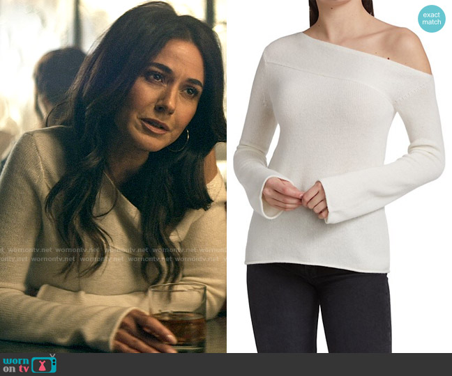 Theory Asymmetric Cashmere Sweater worn by Lana Lang Cushing (Emmanuelle Chriqui) on Superman and Lois