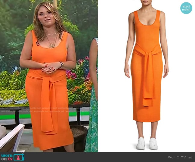 Toccin Lucy Tie-Front Midi-Dress worn by Jenna Bush Hager on Today