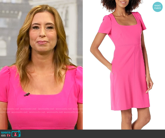 Tommy Hilfiger Fit and Flare Dress worn by Stephanie Abrams on CBS Mornings