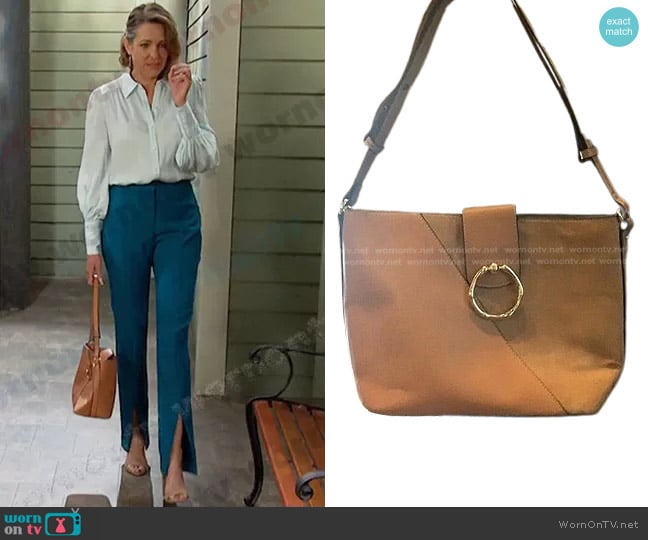 Topshop Two Tone Shoulder Bag worn by Nicole Walker (Arianne Zucker) on Days of our Lives