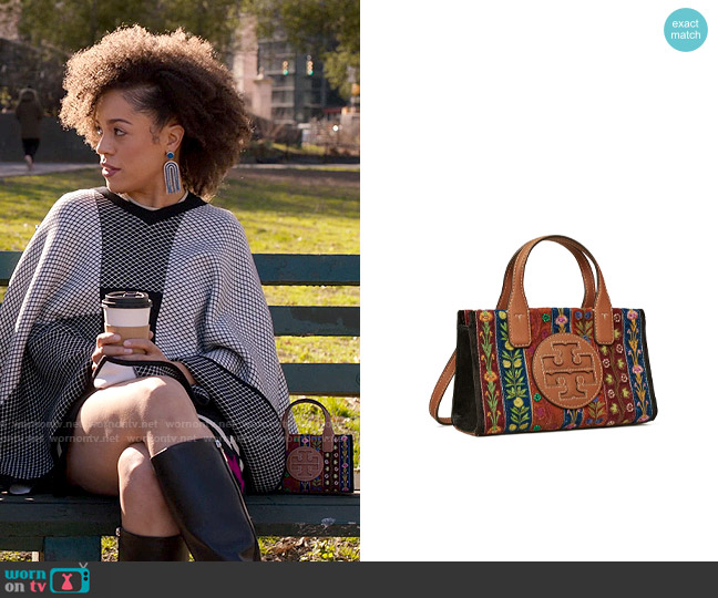 Tory Burch Ella Ribbon Patchwork Mini Tote worn by Hope (Sasha Hutchings) on Run the World