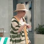 Tracy's green printed kaftan on General Hospital