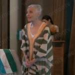 Tracy’s green printed kaftan on General Hospital