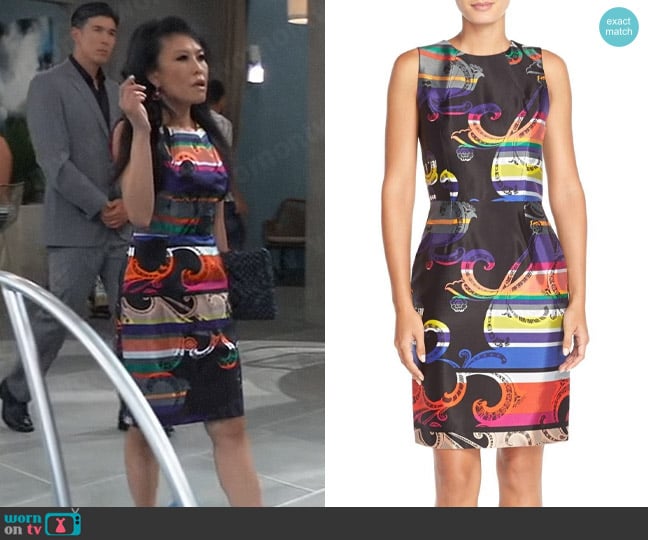 Trina Turk Kudson Dress worn by Selina Wu (Lydia Look) on General Hospital