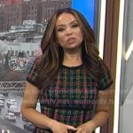 Adelle’s multicolor tweed dress on Today