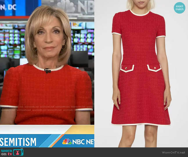 Valentino Garavani Timeless Boucle Short Dress worn by Andrea Mitchell on Today