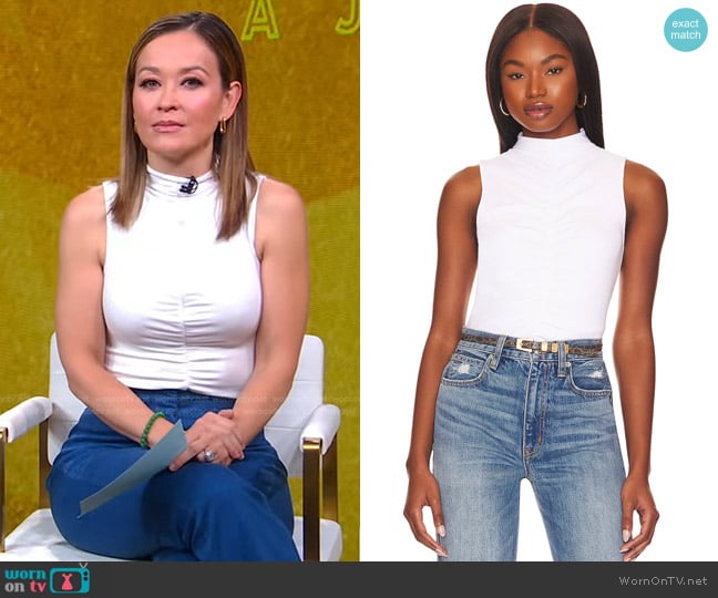 Veronica Beard Vargas Tank worn by Eva Pilgrim on Good Morning America